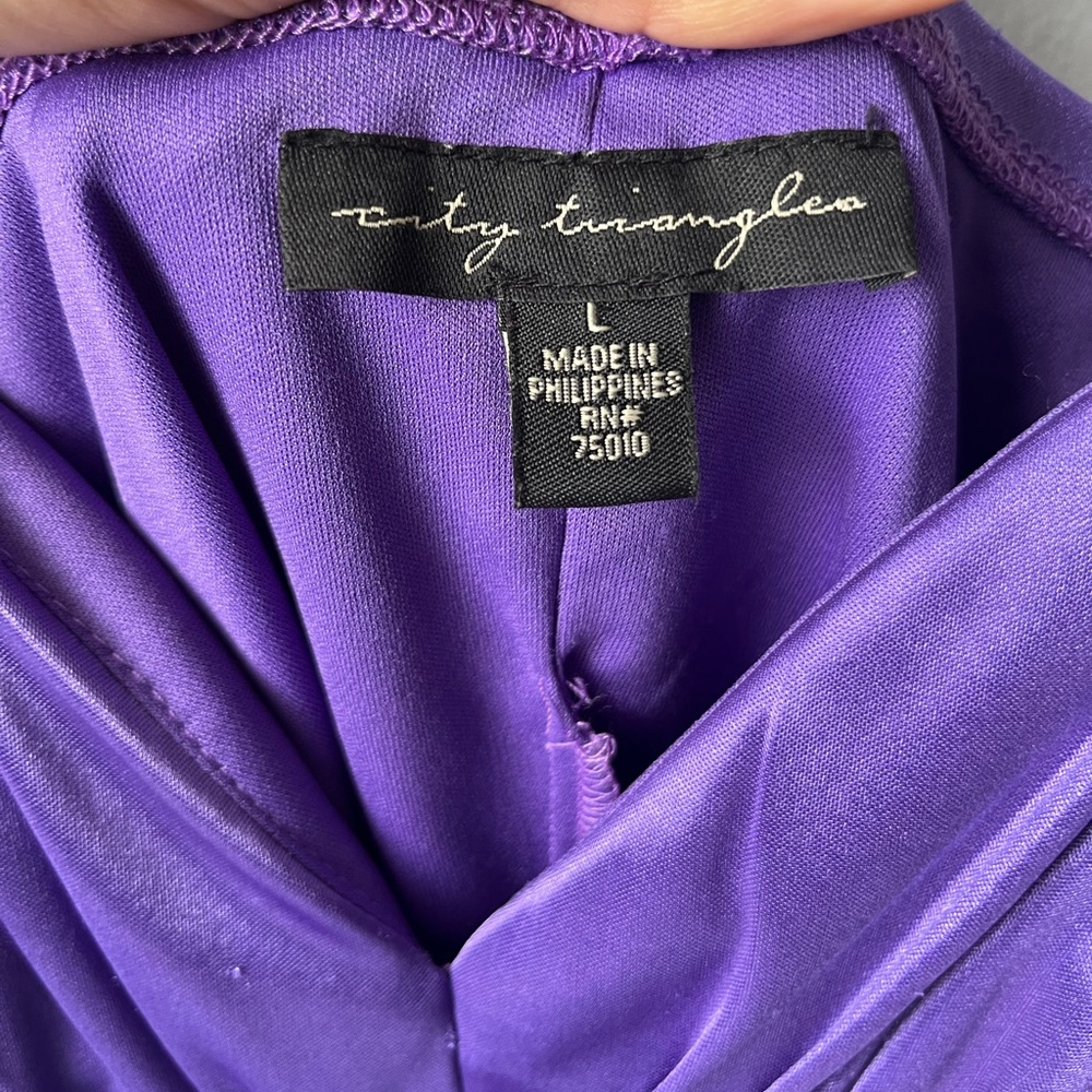 City Triangle Purple Mini Dress Size Large - Picture 3 of 4